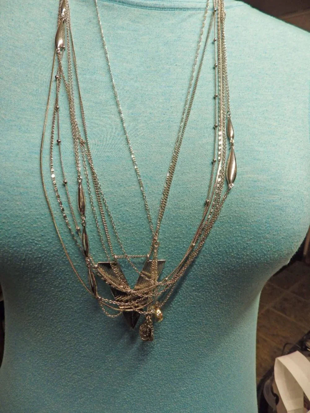 Silver Tone Lot of Necklaces 720G2